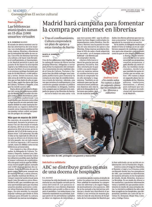 ABC MADRID 02-04-2020 página 62