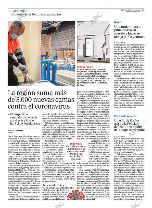ABC MADRID 02-04-2020 página 64