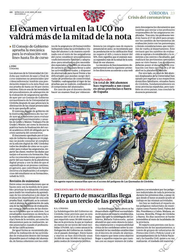ABC CORDOBA 15-04-2020 página 23