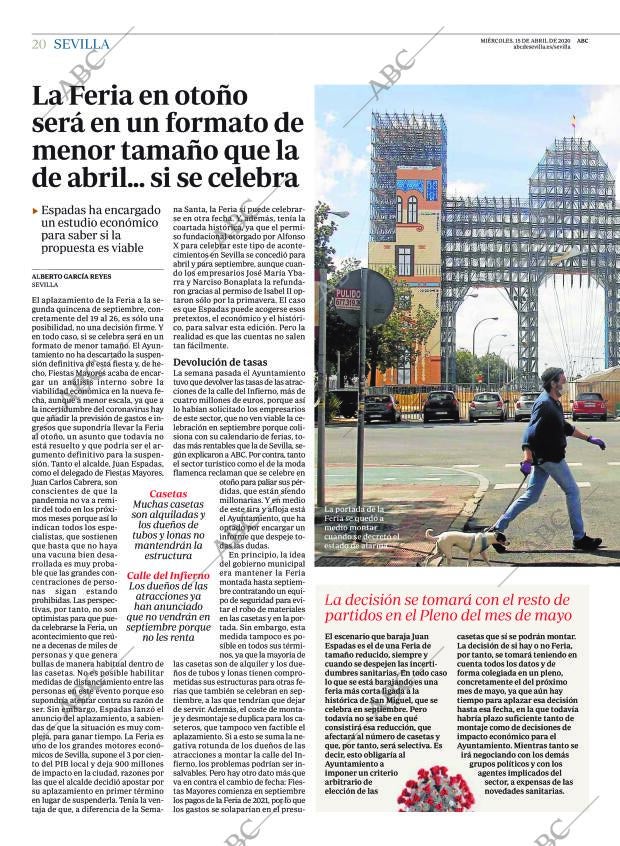 ABC SEVILLA 15-04-2020 página 20