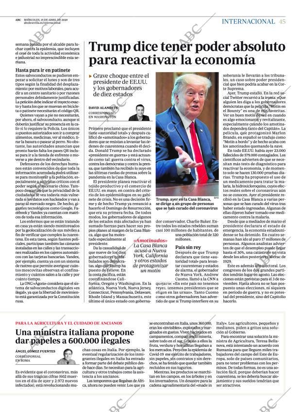 ABC SEVILLA 15-04-2020 página 45