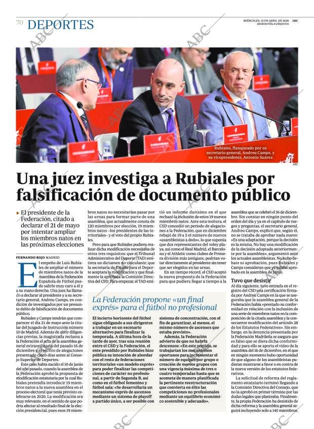 ABC SEVILLA 15-04-2020 página 70