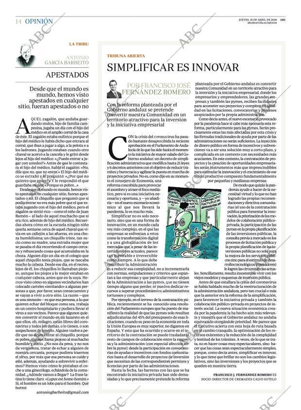 ABC SEVILLA 16-04-2020 página 14