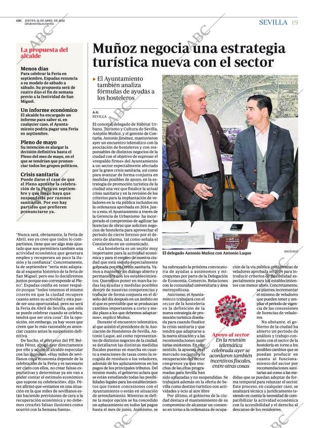 ABC SEVILLA 16-04-2020 página 19