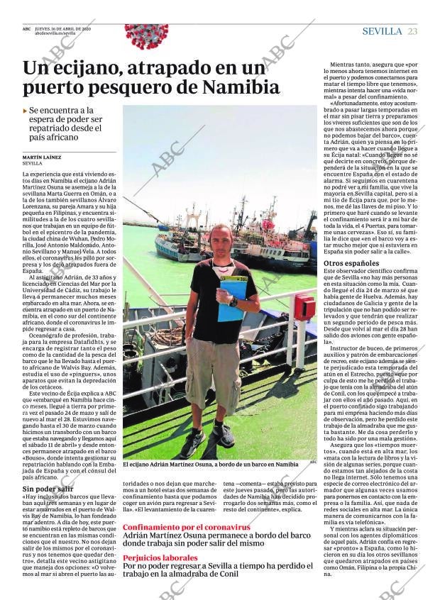 ABC SEVILLA 16-04-2020 página 23