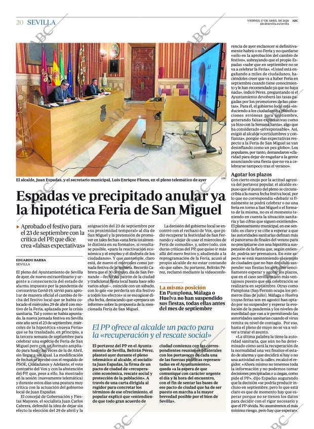 ABC SEVILLA 17-04-2020 página 20