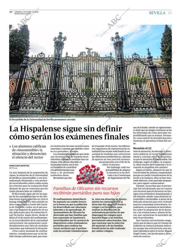 ABC SEVILLA 17-04-2020 página 25