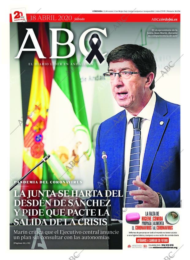 ABC CORDOBA 18-04-2020 página 1