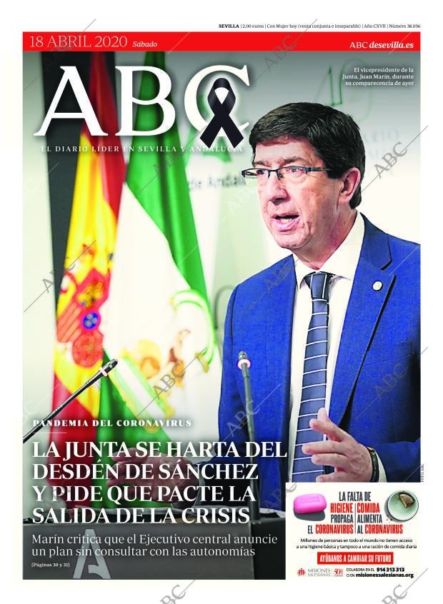 ABC SEVILLA 18-04-2020 página 1