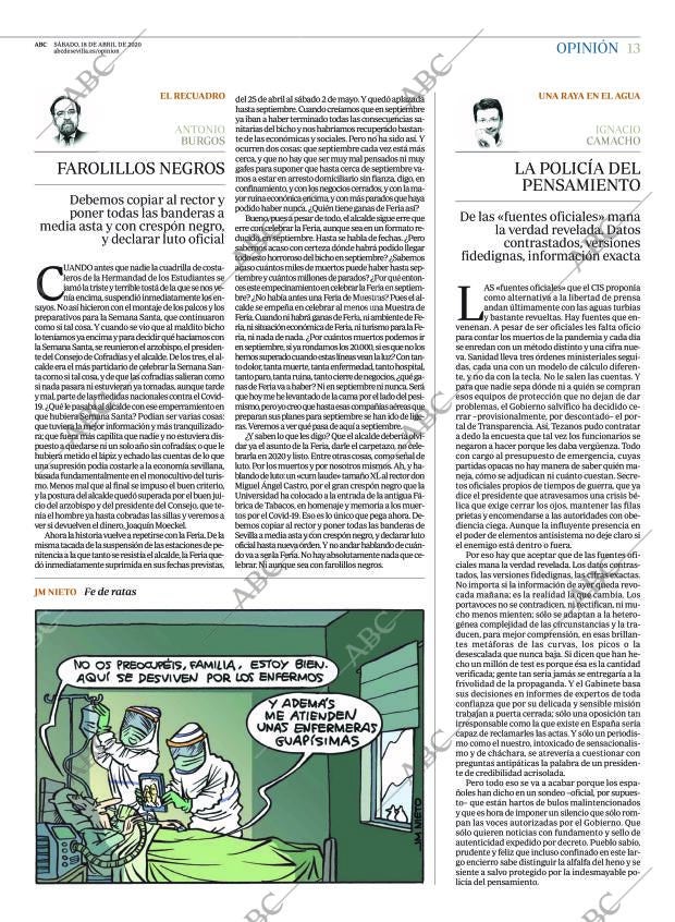 ABC SEVILLA 18-04-2020 página 13