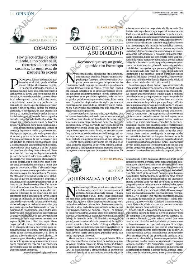 ABC SEVILLA 18-04-2020 página 14