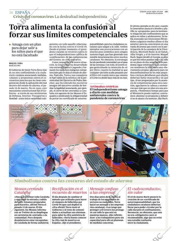 ABC SEVILLA 18-04-2020 página 38