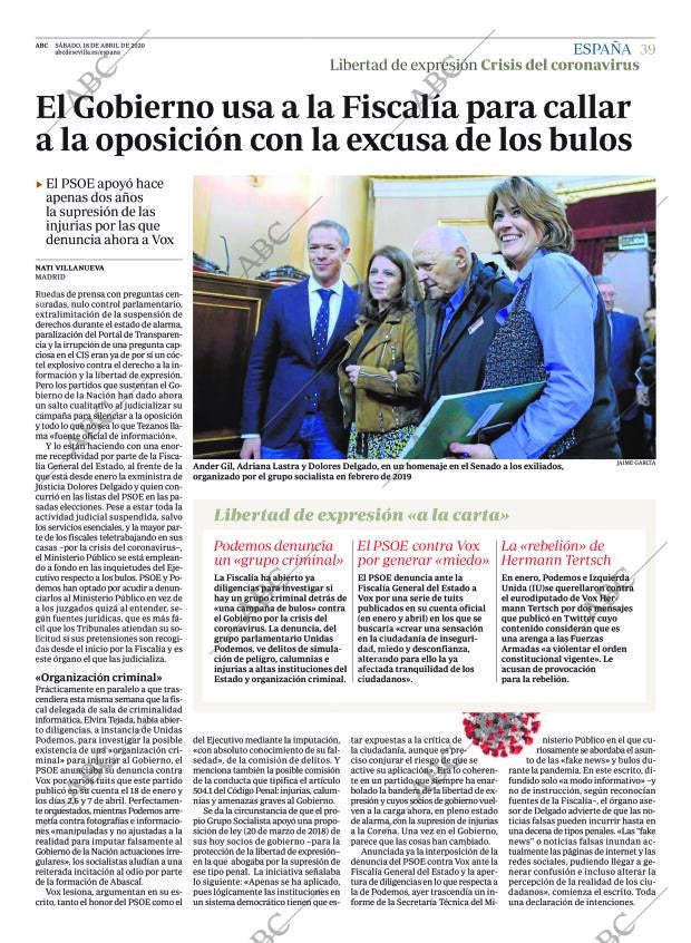 ABC SEVILLA 18-04-2020 página 39