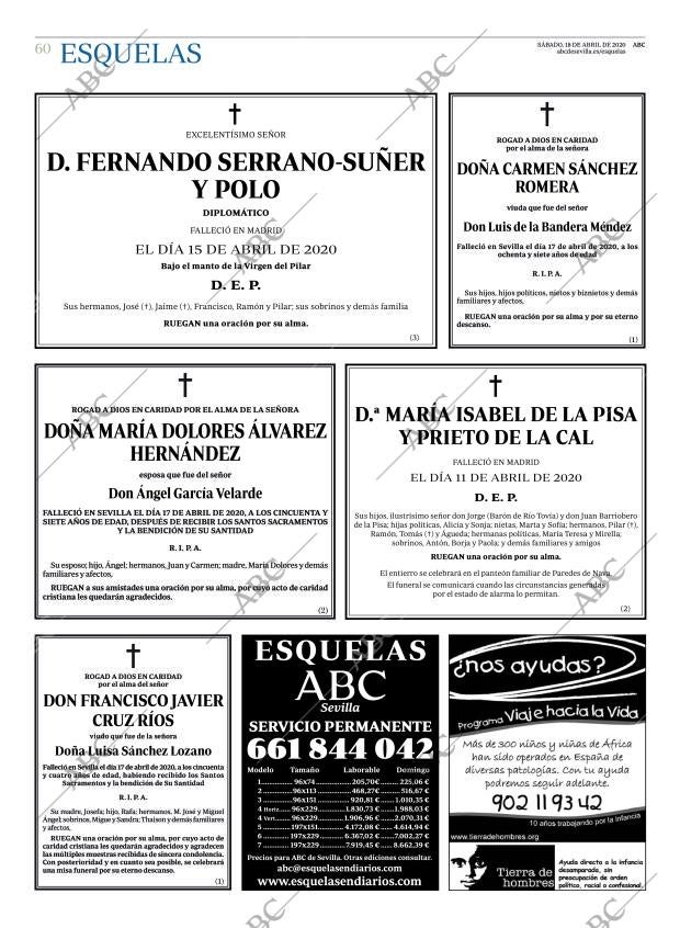 ABC SEVILLA 18-04-2020 página 60
