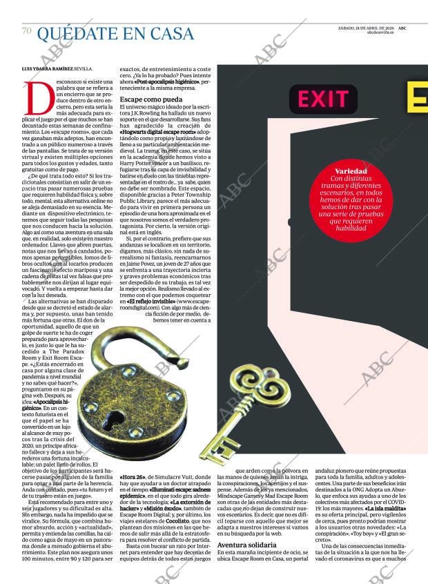 ABC SEVILLA 18-04-2020 página 70