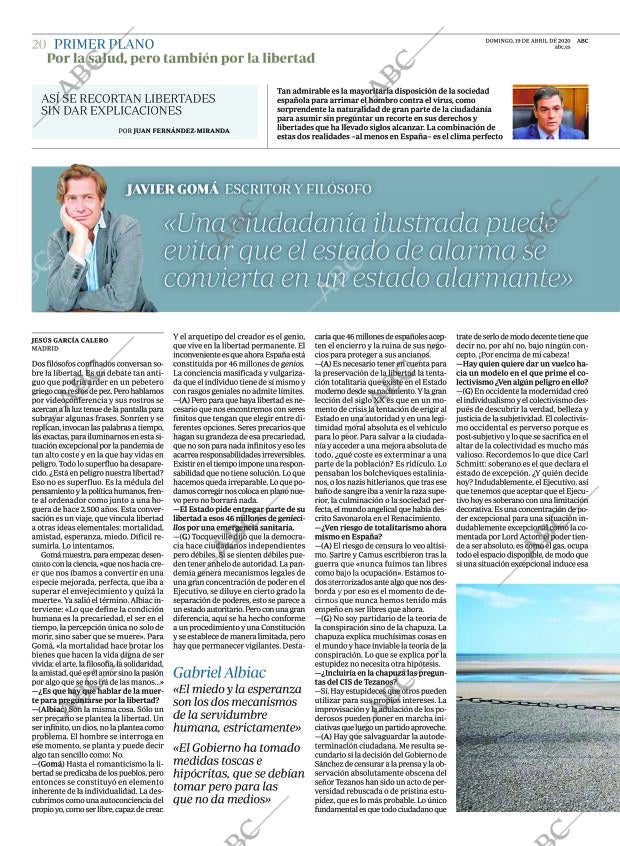 ABC CORDOBA 19-04-2020 página 20