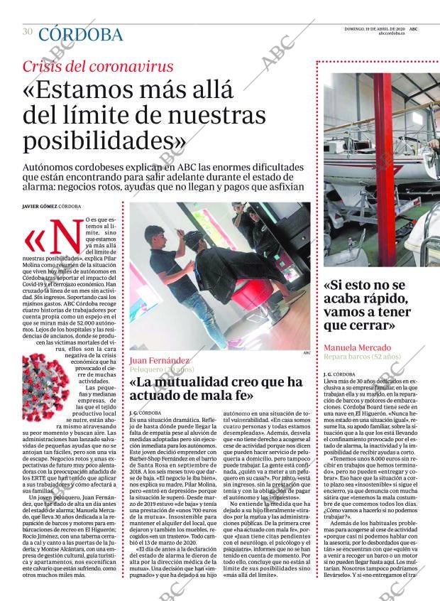ABC CORDOBA 19-04-2020 página 30