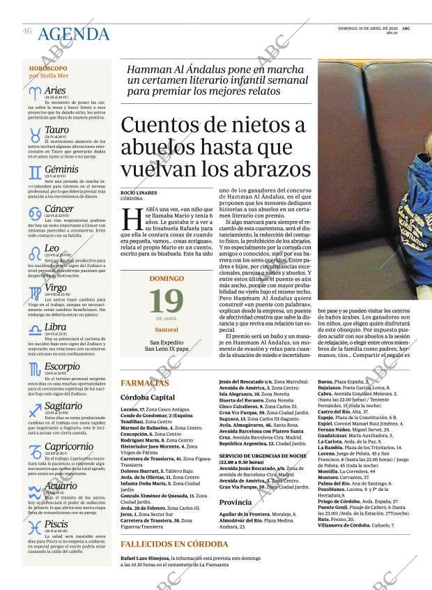 ABC CORDOBA 19-04-2020 página 46