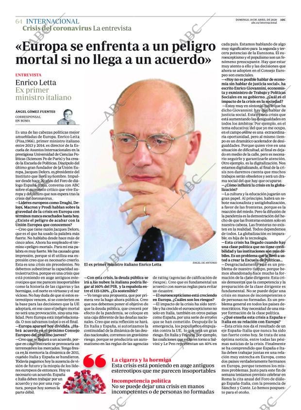 ABC CORDOBA 19-04-2020 página 64