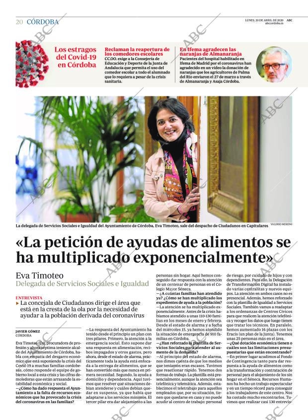 ABC CORDOBA 20-04-2020 página 20
