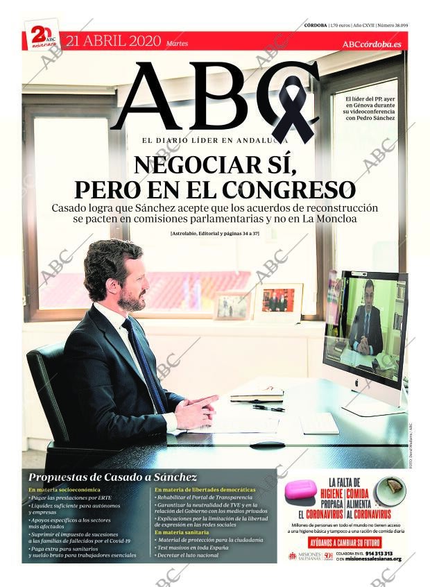 ABC CORDOBA 21-04-2020 página 1