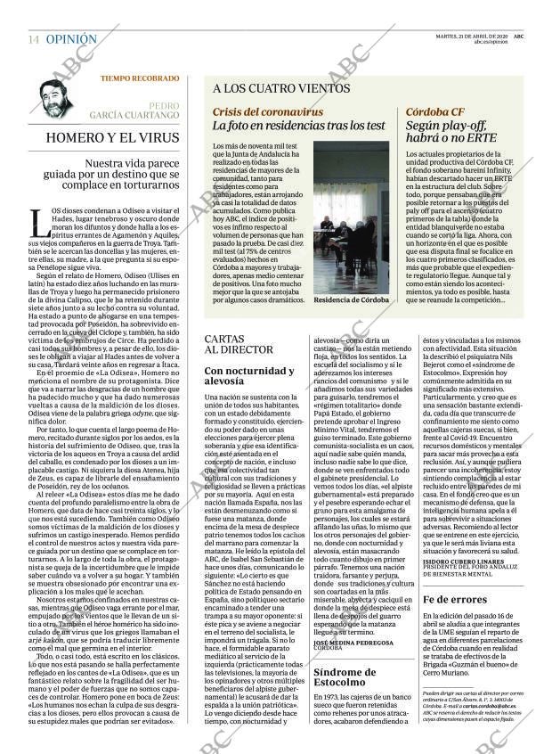 ABC CORDOBA 21-04-2020 página 14