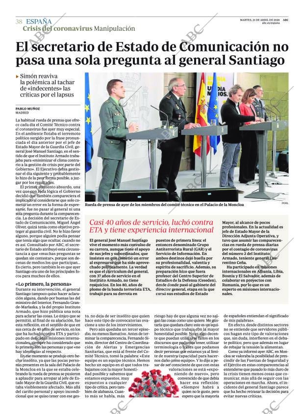 ABC CORDOBA 21-04-2020 página 38
