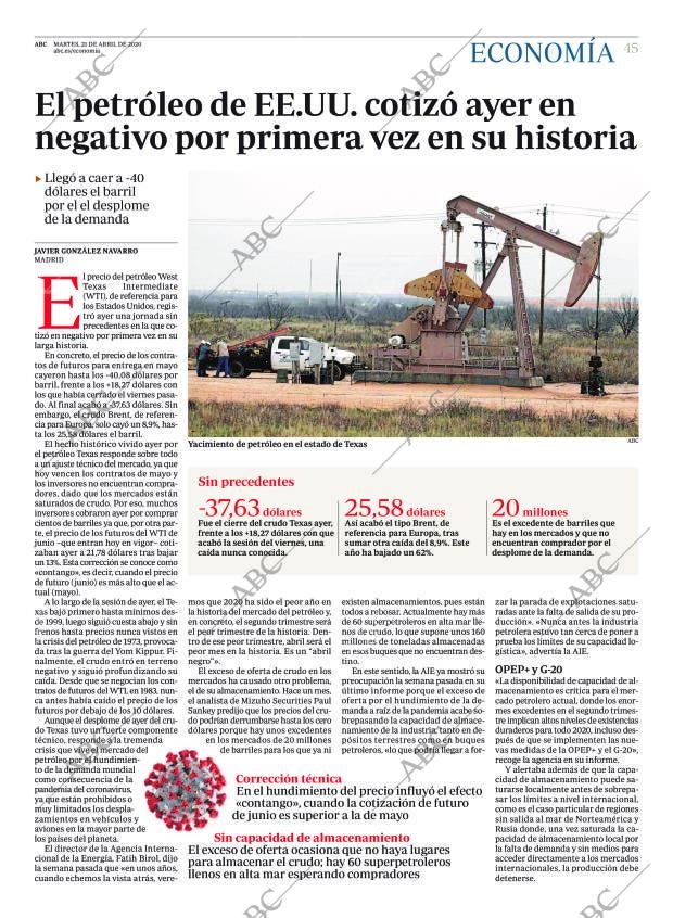 ABC CORDOBA 21-04-2020 página 45