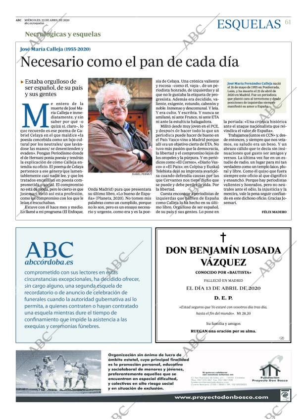ABC CORDOBA 22-04-2020 página 61