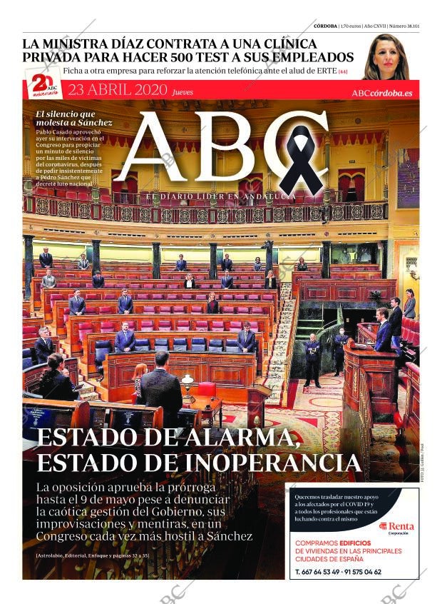 ABC CORDOBA 23-04-2020 página 1