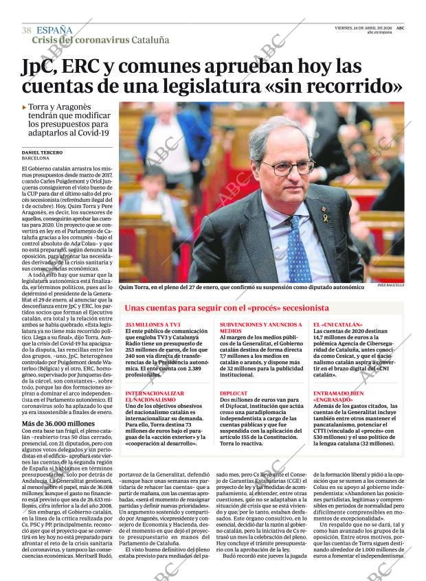 ABC CORDOBA 24-04-2020 página 38