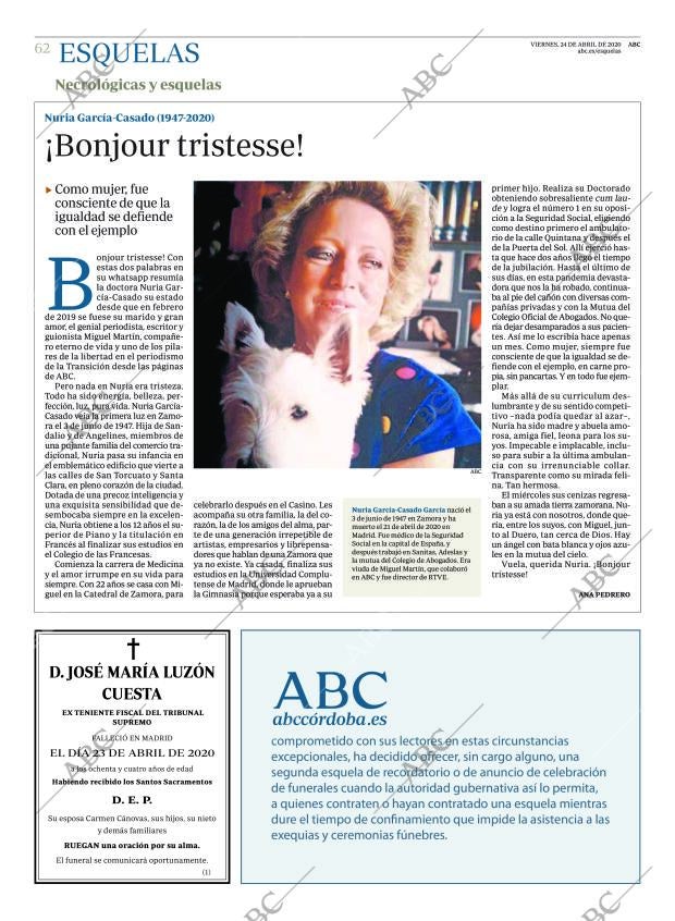 ABC CORDOBA 24-04-2020 página 62