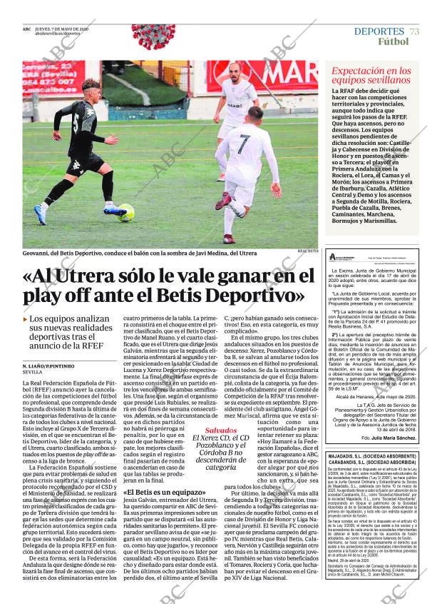ABC SEVILLA 07-05-2020 página 73