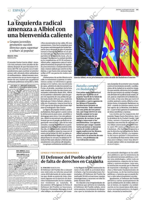 ABC SEVILLA 14-05-2020 página 42