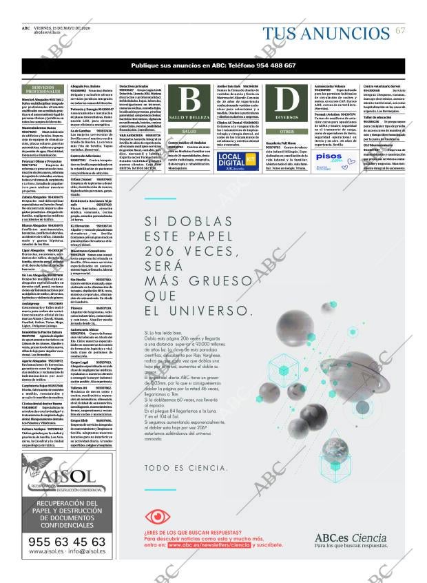 ABC SEVILLA 15-05-2020 página 67