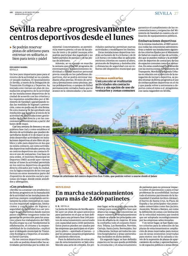 ABC SEVILLA 16-05-2020 página 27
