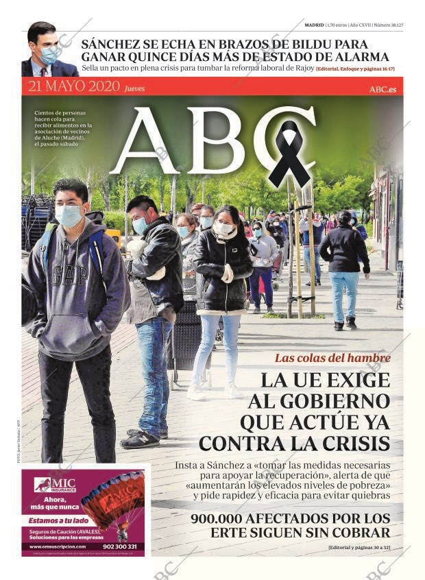 ABC MADRID 21-05-2020 página 1