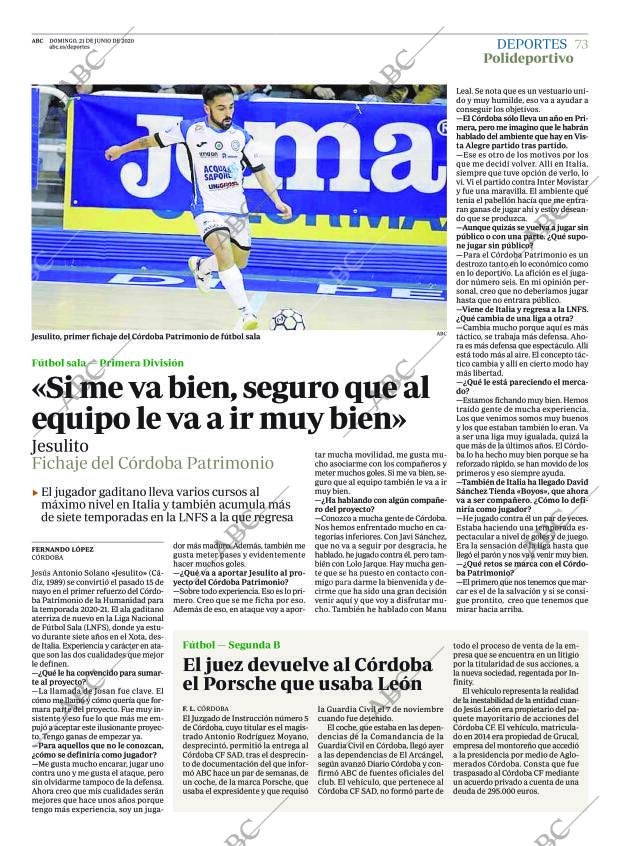 ABC CORDOBA 21-06-2020 página 73
