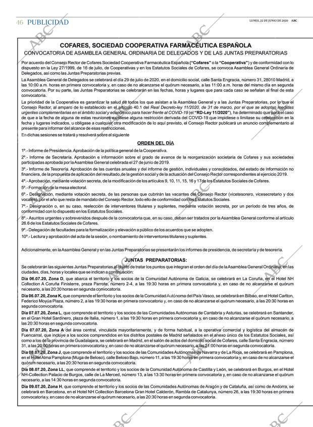 ABC CORDOBA 22-06-2020 página 46