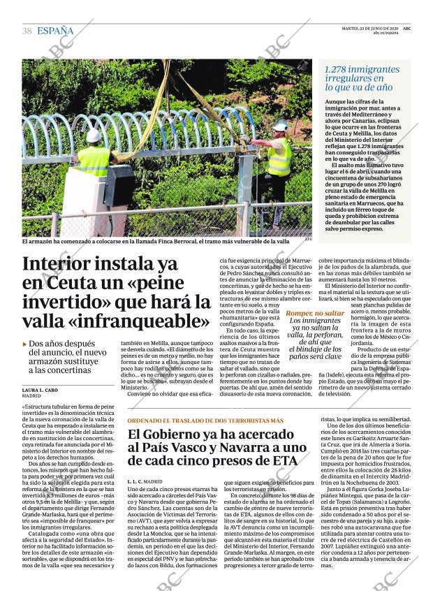 ABC CORDOBA 23-06-2020 página 38