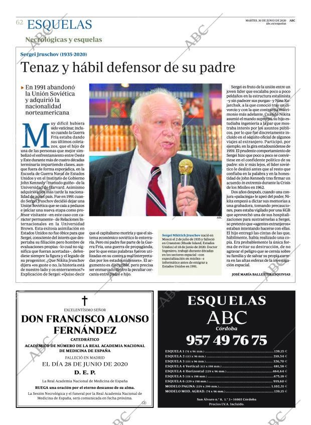 ABC CORDOBA 30-06-2020 página 62