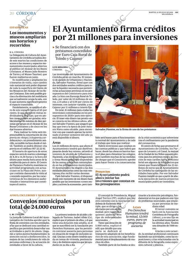 ABC CORDOBA 21-07-2020 página 20