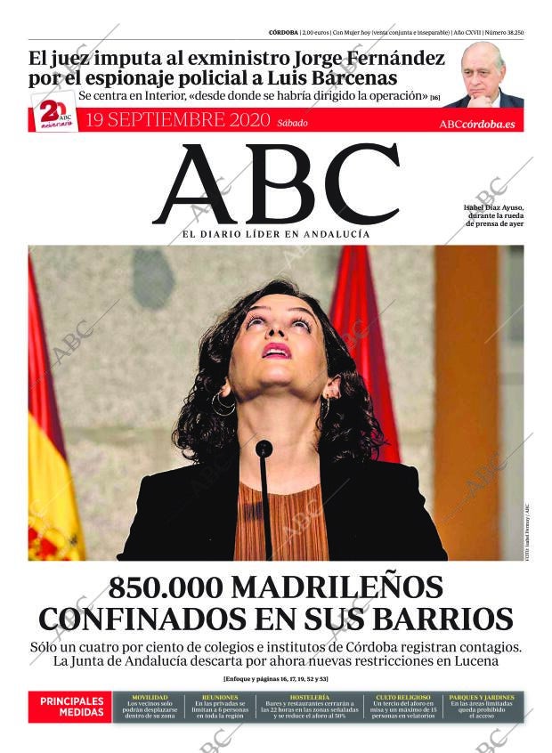 ABC CORDOBA 19-09-2020 página 1