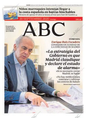 ABC MADRID 20-09-2020 página 1