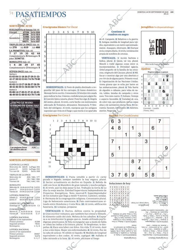 ABC MADRID 20-09-2020 página 74