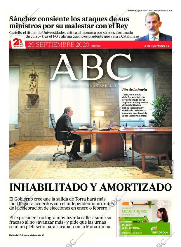 ABC CORDOBA 29-09-2020 página 1