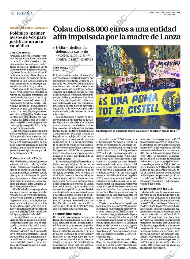 ABC CORDOBA 12-10-2020 página 40