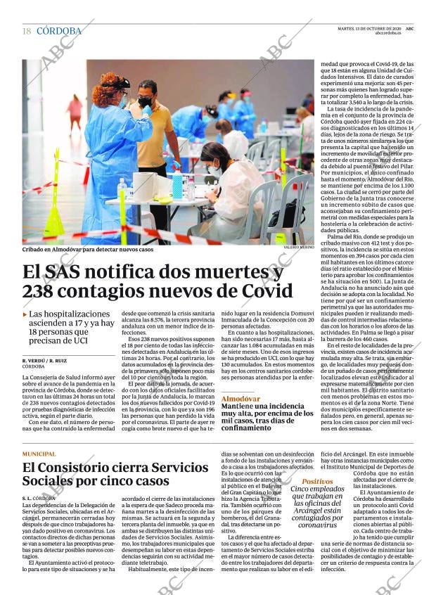 ABC CORDOBA 13-10-2020 página 18