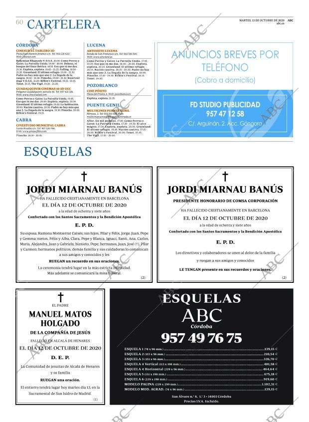 ABC CORDOBA 13-10-2020 página 60