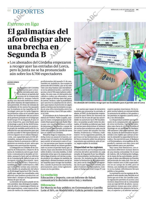 ABC CORDOBA 14-10-2020 página 60